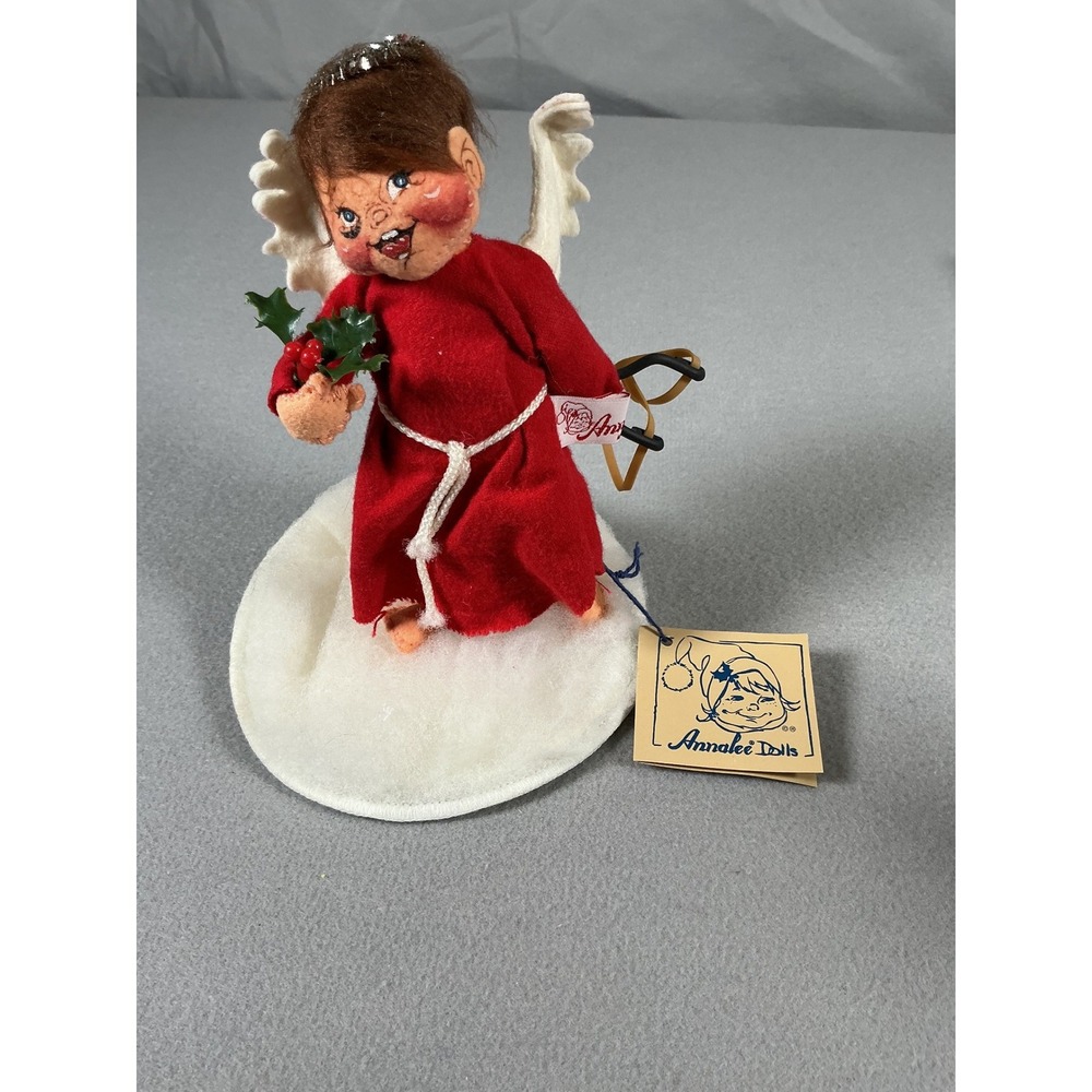 Annalee Mobilitee 1995 Naughty Angel 7" Doll Slingshot Black Eye Holly‎ 7116 Red
